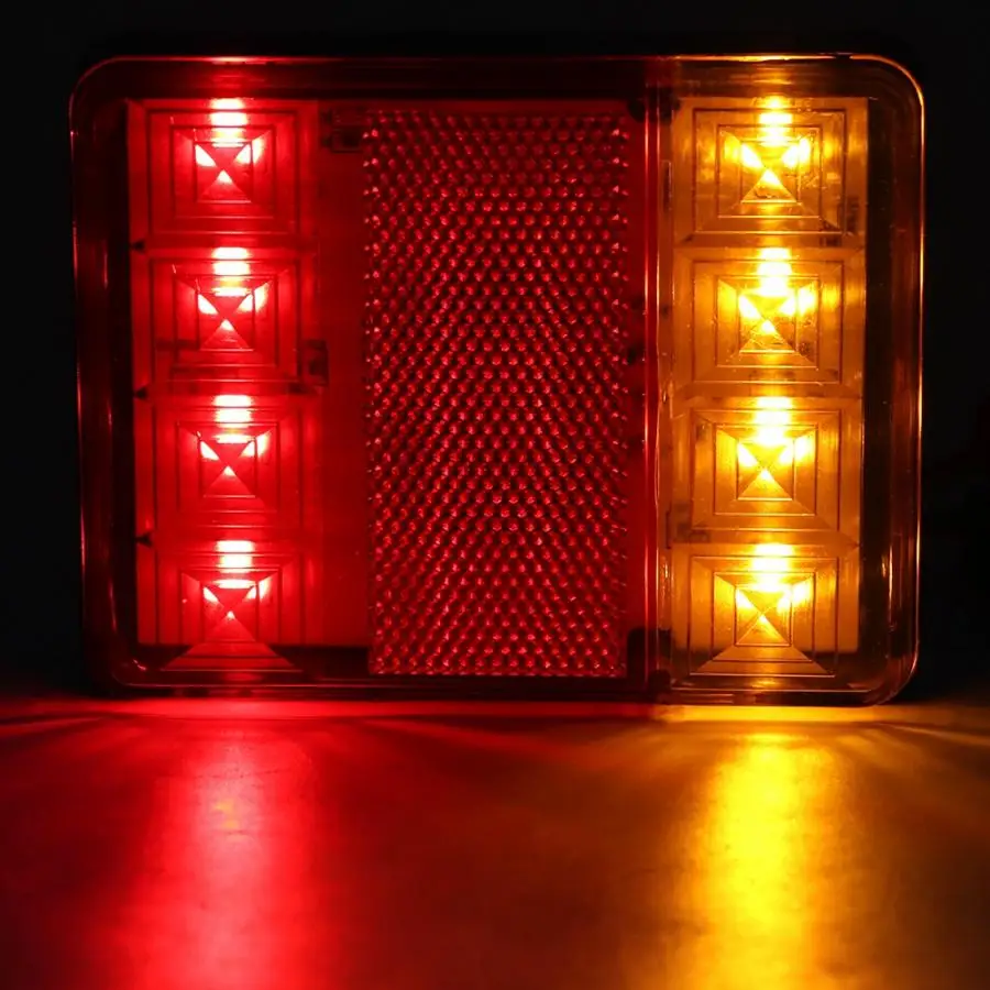 Система освещения грузовика 2 шт 12V 8LED Двойные Цвета задние фонари для грузовика прицепа(красный и желтый) Аксессуары для грузовиков