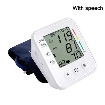 

LCD Display Blood Pressure Monitor Sphygmomanometer Portable Arm Band Type Sphygmomanometer Automatic Upper Arm Monitoring Meter
