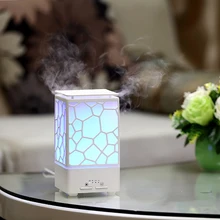  200ml Water Cube Aroma Diffuser For Home Ultrasonic Air Humidifier Timing Mist Maker With Night Lights Mini Office Air Purifier 