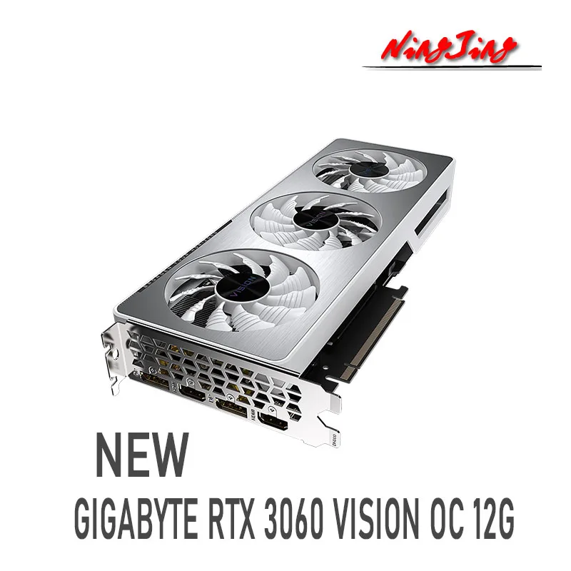 GIGABYTE GeForce RTX 3060 VISION OC 12G 15000MHz 192bit GDDR6 ATX RTX3060 12GB Support AMD Intel Desktop CPU LHR  NEW graphics card for desktop