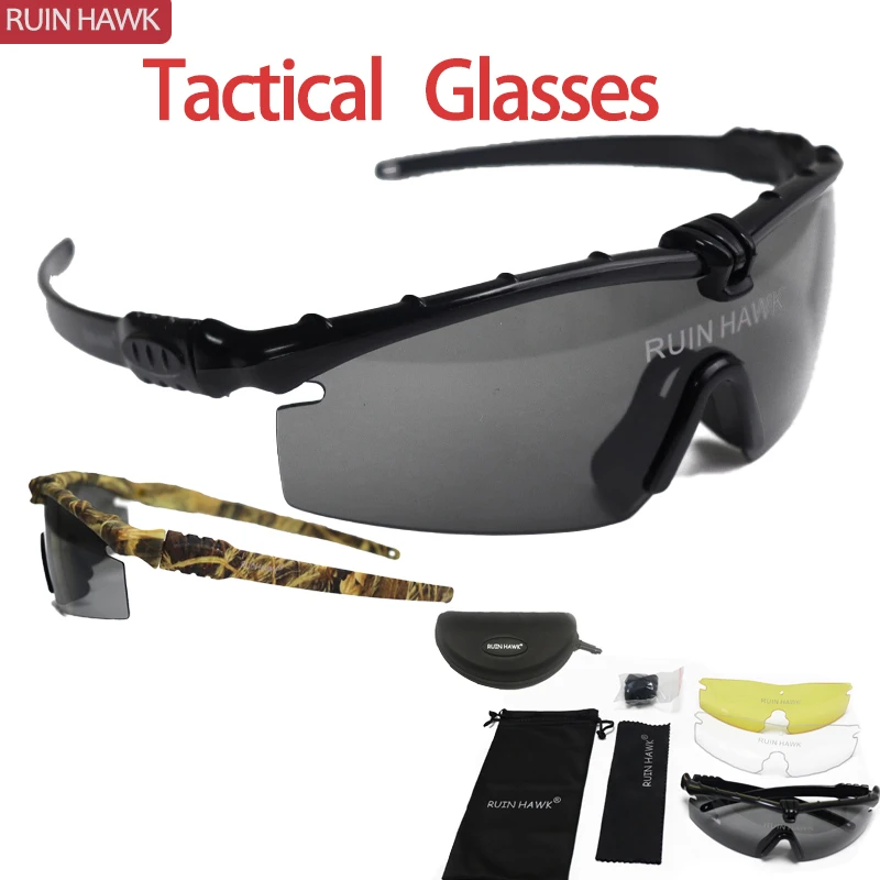 Tactical Polarized Glasses Military Goggles Army Sunglasses With 3 Lens