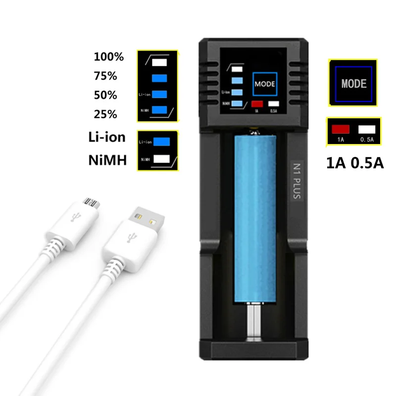 USB Мощность банка 18650 Батарея Зарядное устройство для Перезаряжаемые IMR/li-ion Ni-MH/Ni-Cd 26650/18650/18500/18490/18350/17670/14500/10400