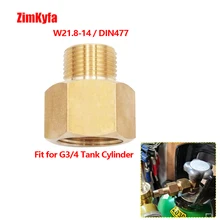 G3/4 CO2 Argon Tank Regulator Threads Adapter Filling Charging Adaptor to Male W21.8-14
