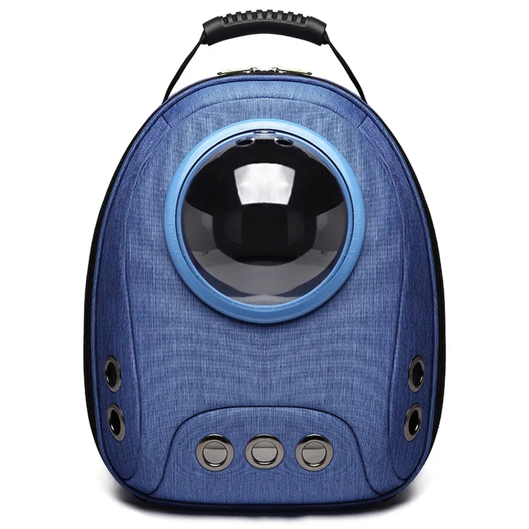 Рюкзак для кошек, дорожная переноска для кошек, двойная сумка на плечо, рюкзак для кошек, оконная сумка для космонавта, дышащая переносная сумка для кошек - Цвет: Dark Blue