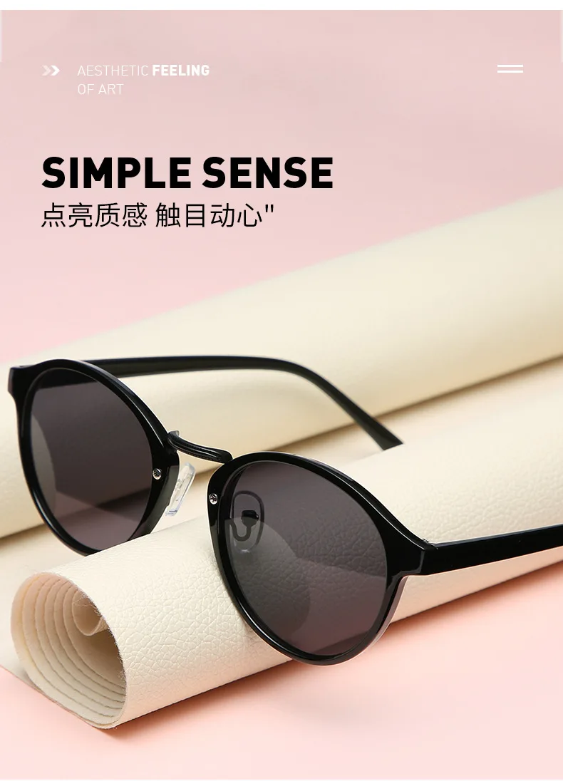 New Round Mirrored Sunglasses Ladies Shades For Women Men Retro Round Glasses Small Round Clear Red Black Male Eyewear Uv400 NX