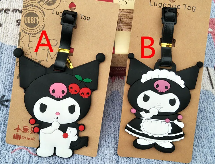 1 шт. Kuromi аниме туристический бренд багажная бирка на чемодан ID адрес портативный держатель тегов багажные ярлыки Новинка