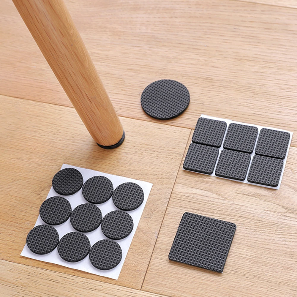 Round & Square Anti Slip Floor Protect Pads Self Adhesive Chair Table Furniture Feet Pads whalehouse