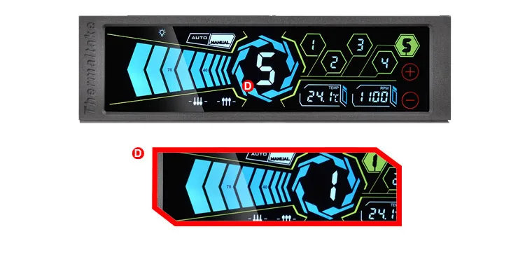 Thermaltake Commander FT Сенсорная панель автоматический контроллер вентилятора сенсорная панель управления скоростью