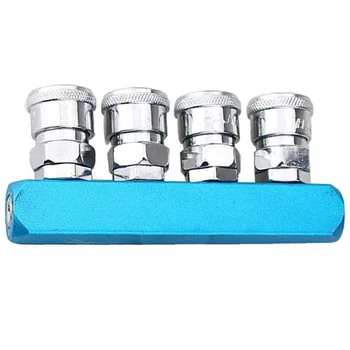 

4-Way Pneumatic Connector 1/4 inch Gas Distributor Quick Connector High Pressure Connector Air Pump Air Compressor Connector