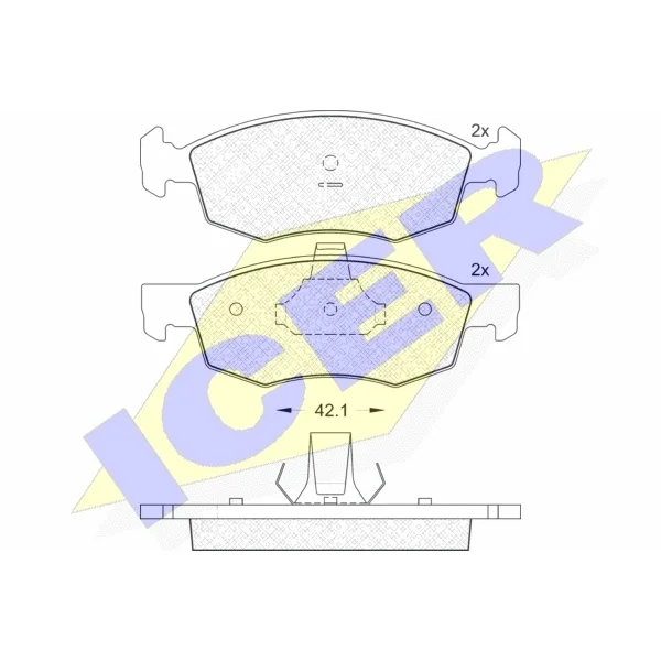 Колодки дисковые передние Fiat Doblo 1.2/1.6/1.3D/1.9D/JTD 01 IC