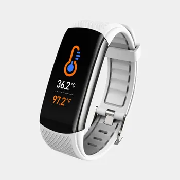 

2020 New C6T Body Temperature Smart Bracelet Watch IP67 Waterproof Heart Rate Monitor Smartband Wristband Fitness Health Tracker
