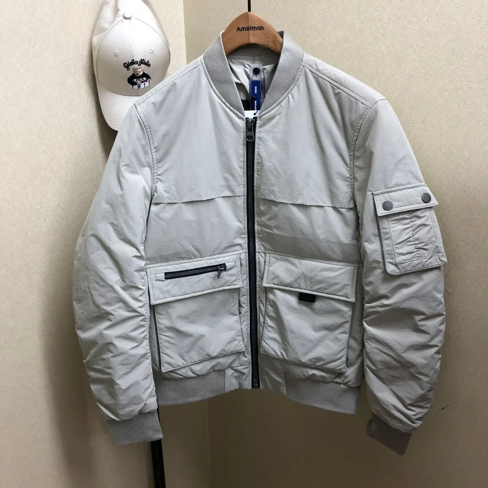 new men's down jacket 90 white duck down jacket baseball casual down jacket