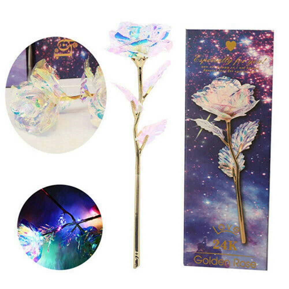 24K позолоченный Galaxy Rose подарок на день Святого Валентина девушка жена подарок любви