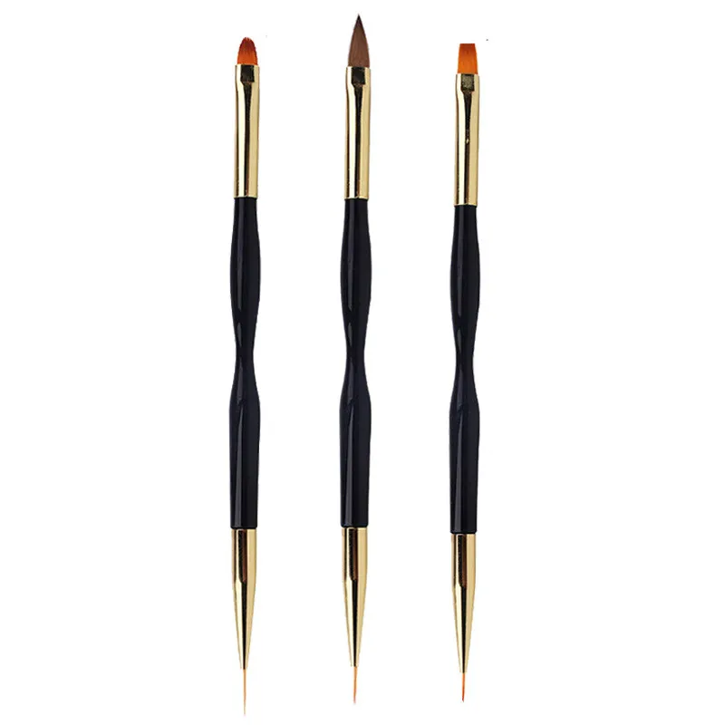 

Manicure tools Double-headed painted drawing pen carved flower hook line pen gold pen copper tube pen
