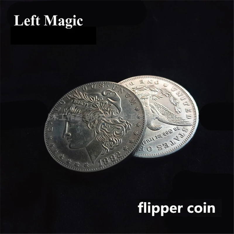 Супер медная Флиппер монета бабочка Морган доллар монеты Волшебные Трюки крупным планом Магическая Иллюзия аксессуары трюк Реквизит Волшебники