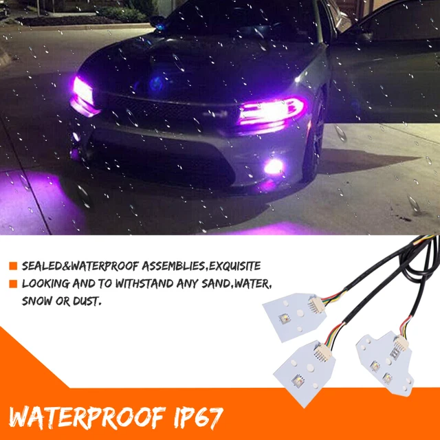 車の Bluetooth アプリリモコン RGBW マルチカラー LED ヘッドライト 