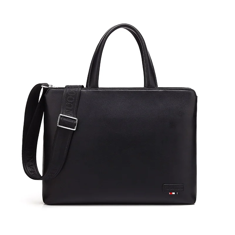 

New Natural Cowskin Business bag 100% Genuine Leather Men's Briefcase 2020 Fashion Large Capacity Black Male Shoulder Laptop Bag