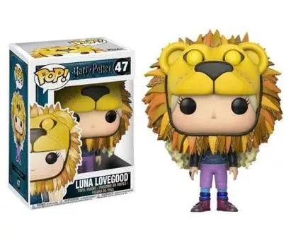 Funko Pop Movie Гарри Поттер Гермиона Рон Добби Луна персонажи Дамблдор 10 см Виниловая кукла Фигурка Коллекция Модель игрушки - Цвет: Luna47 with box