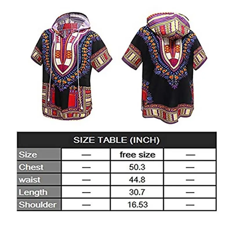 African Dashiki Shirt Unisex Africa Traditional Hoodie Top Clothes One Size Fits All african attire for women