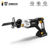 DEKO 20V Cordless Reciprocating Saw Adjustable Speed Electric Saw with Battery and 4 Pieces Blades ► Photo 1/6