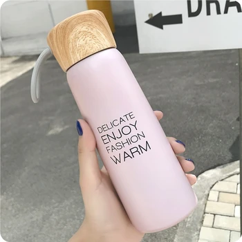 

Thermal Insulation Water Bottles 500ML with Rope Grain Lid Design 304 Stainless Steel Body Applicable for Outdoor Sports