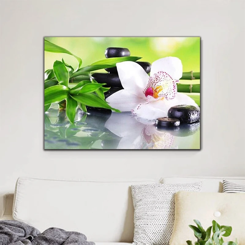 

DIY colorings pictures by numbers with flower picture drawing Relief painting by numbers framed Home