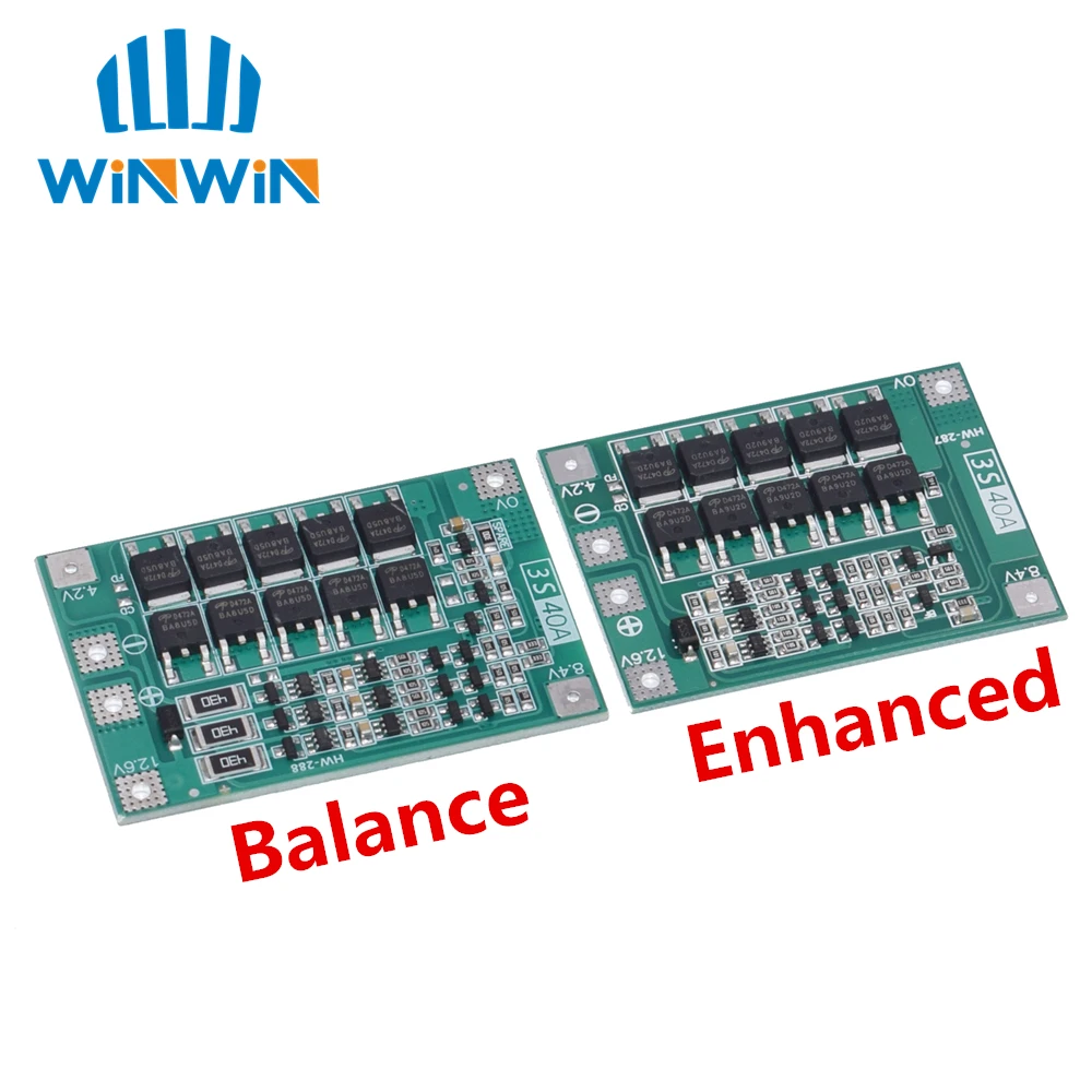 

10pcs 3S 40A Li-ion Lithium Battery Charger Protection Board PCB BMS For 40A Current Drill Motor 11.1V 12.6V Lipo Cell Module