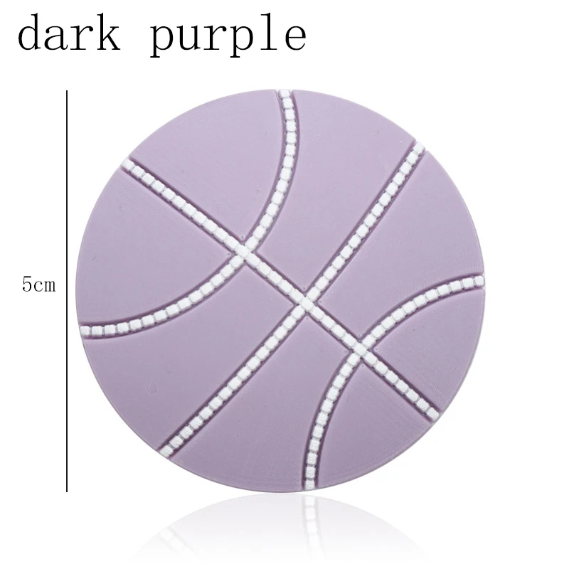 dark purple 1 шт. баскетбольная Прочная резиновая дверная пробка, дверная ручка, настенная защита 5*5 см, ударопрочная накладка, силиконовая дверная ручка - Цвет: dark purple