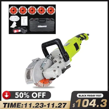 Best Free Shipping 220V Electric Wall Groove Cutting Machine Wall Slotting Machine Steel Concrete Cutting Machine 4.0KW