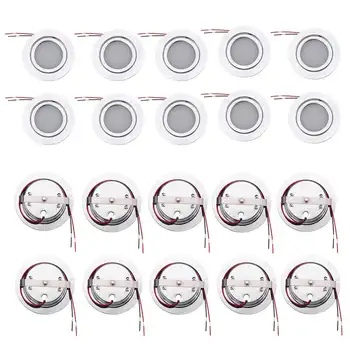 

10pcs Ceiling Light 12V 70mm LED Recessed for RV Cabinet Dimmable Warm White Dome Light Interior LED Lamp Boat