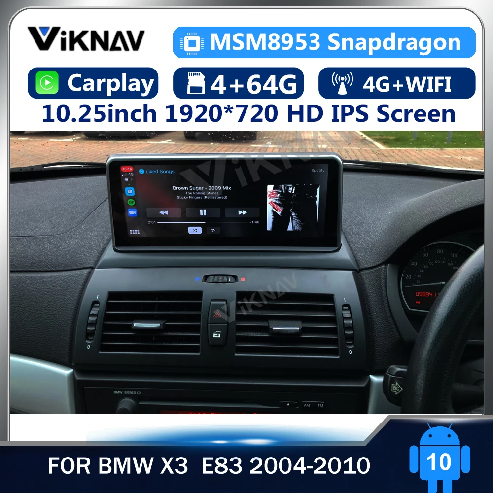 

Android 10.0 Car Radio DVD Multimedia Player For BMW X3 E83 2004-2010 GPS Navigation auto Stereo Carplay