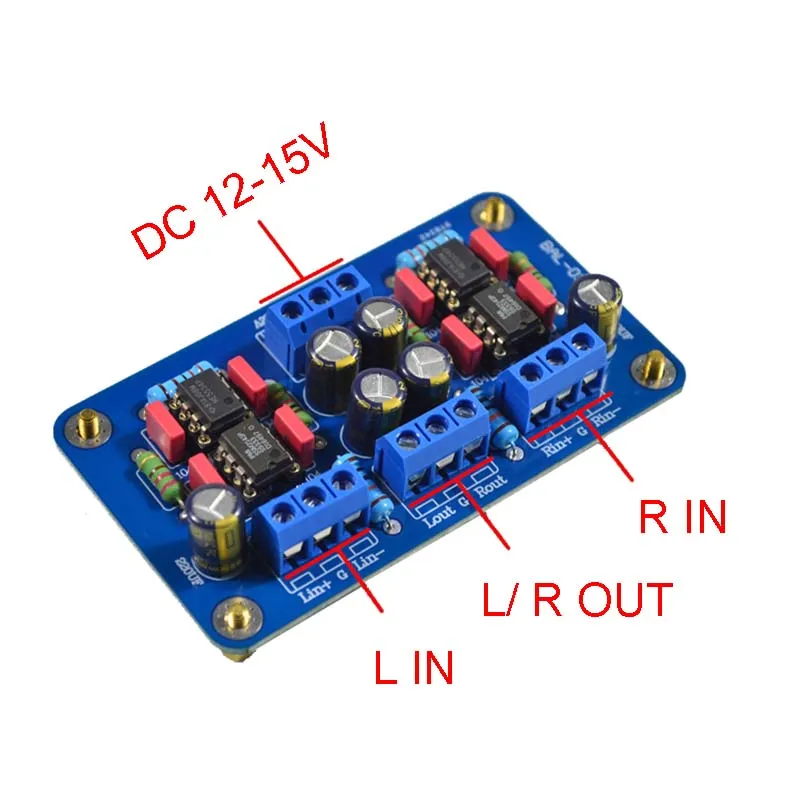Lusya SSM2141 balanced XLR input to unbalanced RCA single-ended signal output finished board 12-15V T1090