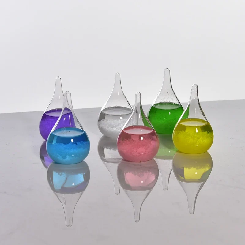 Crystal Transparent Storm Glass Bottle Barometer Bottles Weather Forecast Stylish Desktop Water Drop Weather Station 8x5cm crystal ornament crystal stone ornament glass ornament
