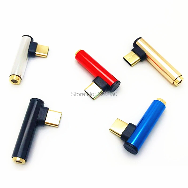 200pcs USB C Type C to 3 5mm Jack AUX Audio Headphone Adapter Splitter Converter Cable for Huawei P20 Mate 20 for Samsung S10