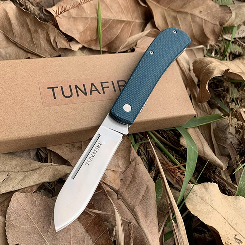 Hot TUNAFIRE Copper washers folding knife linen fiber handle Copper