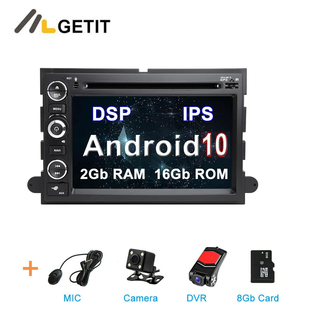 2G CAMERA-DVR-SD-DSP Ips DSP Android 10 dvd-плеер автомобиля для Ford 500/F150/Explorer/Edge/Expedition/Mustang/fusion/Фристайл Радио Стерео gps - Цвет: 2G CAMERA-DVR-SD-DSP
