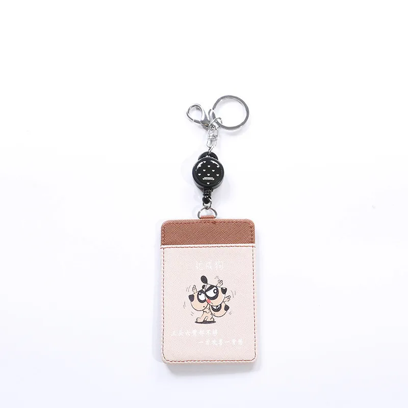 Чехол для карт из искусственной кожи с изображением мультяшных животных ID Name Bus
