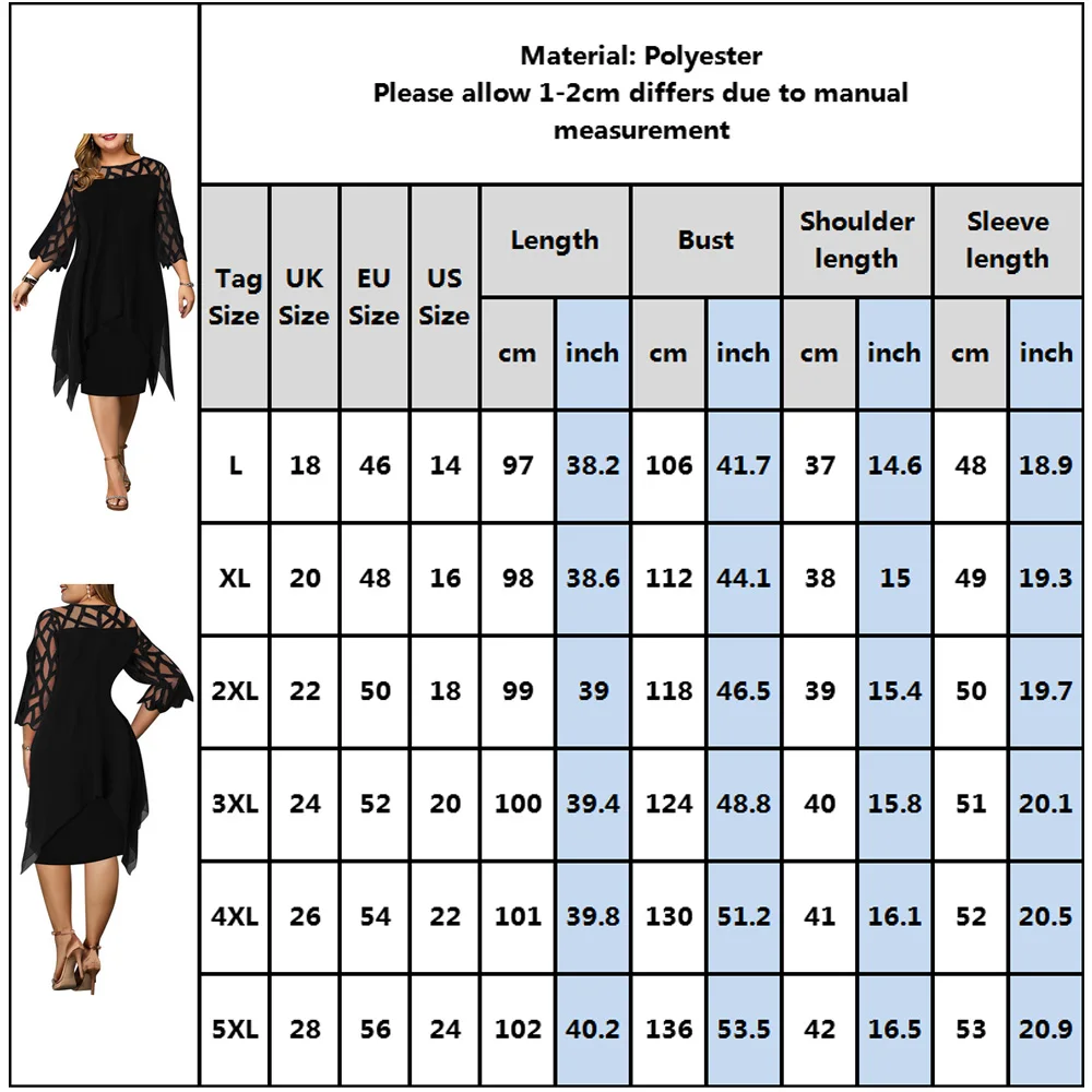 5XL размера плюс женское черное платье Элегантное офисное женское платье геометрическое женское платье с длинным рукавом осеннее повседневное свободное платье D30