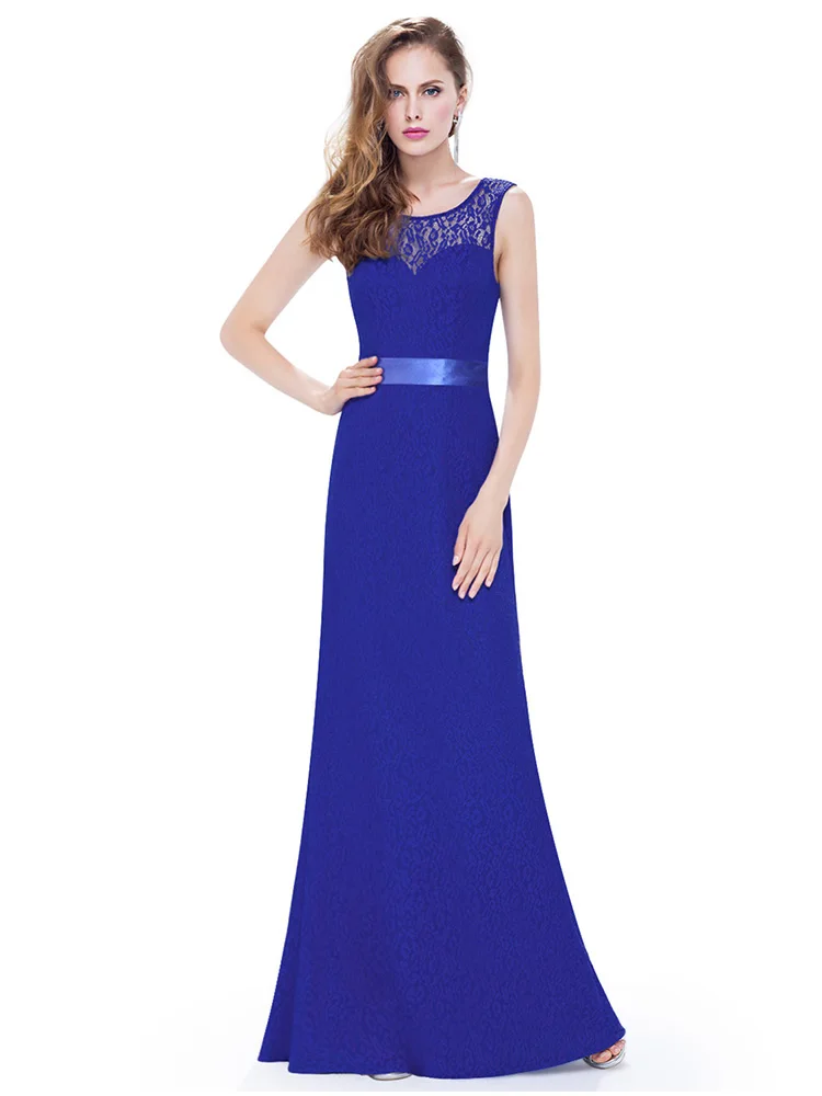 Это Yiiya вечерние платья Кружева o-образным вырезом размера плюс спинки Robe De Soiree C421 Elgant Длинные вечерние платья без рукавов для женщин