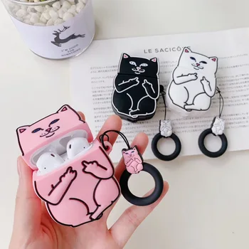 

3D Earphone Case For Airpods 2 Case Silicone Cat Cartoon Cute Headphone Cover For Apple Air Pods Cases For Earpods Accessories