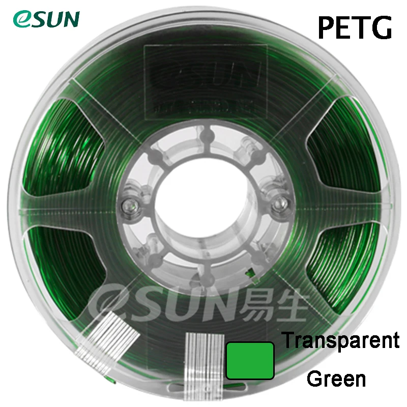 Нить Esun PETG/расходные материалы для 3d принтера/много цветов 340 м, 1,75 мм, 1 кг/ из России - Цвет: PETG T-Green