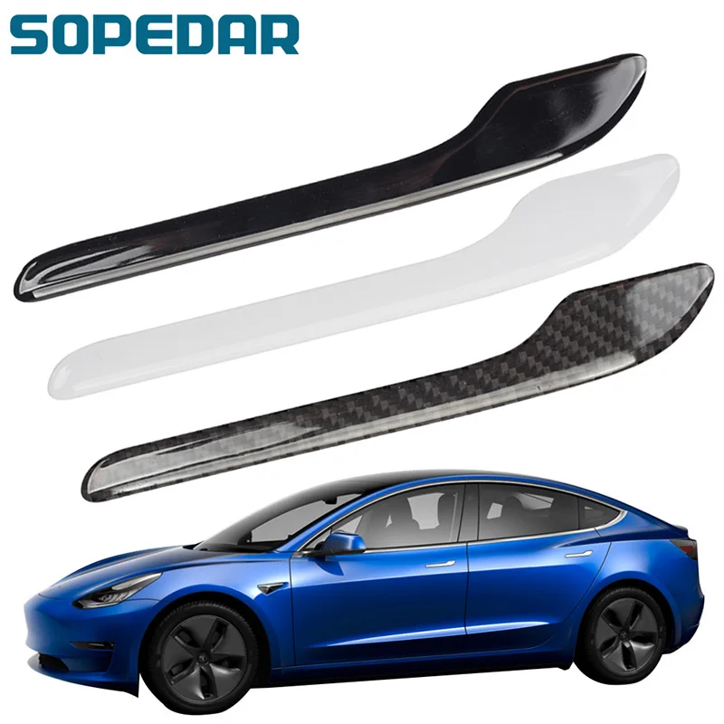 SOPEDAR 4 шт PU дверная ручка оберточная крышка Защитная Наклейка для Tesla модель 3