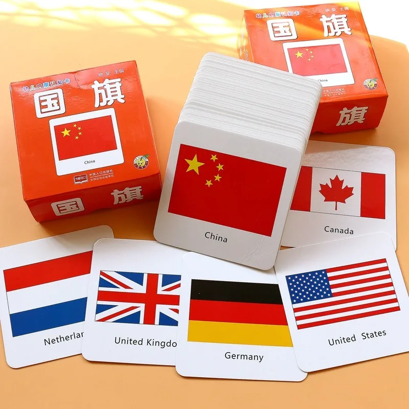Tarjetas cognitivas para niños y adultos, juguetes educativos para edades tempranas, juguetes de memoria con bandera nacional