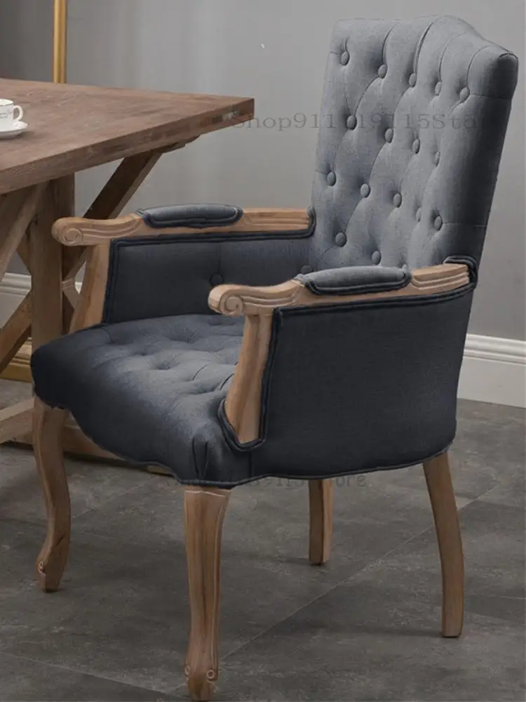 Индивидуальный стул для учебы из массива дерева в американском стиле ретро