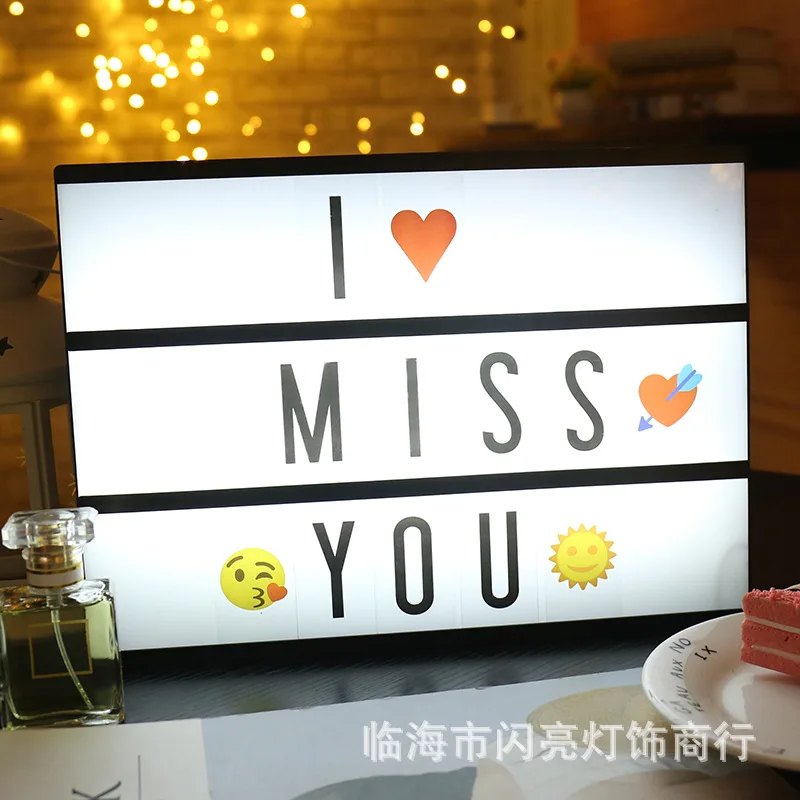 

Cross Border for LED Letter Lamp Box DIY Jigsaw Puzzle Room Decoration Proposal Confession Props Photo Shoot Background Light