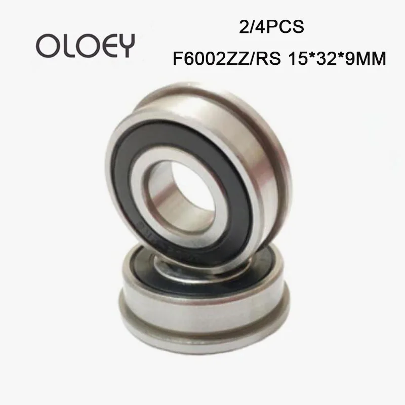 

2/4pcs Excellent F6002RS ZZ Flange Bearing 15x32x9 mm ABEC-1 ( 4 PCS ) Flanged F6002 RS 2RS 6002RS Ball Bearings High Quality