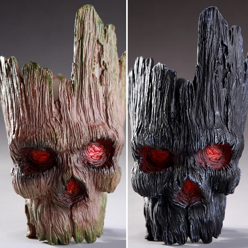 

Anime Avengers 3 Galaxy Guard Skull Flowerpot Shuren Pen Container Garage Kit Model Decoration