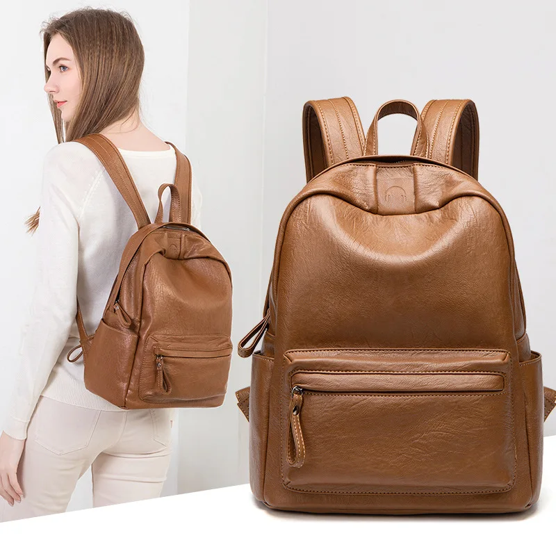 

Wholesale Japan Station Backpack Fashion WOMEN'S Leather Bags AliExpress Amazon Foreign Trade Large-Volume Diaper Bag