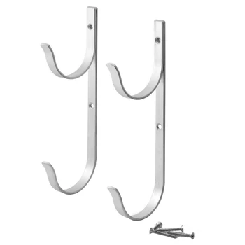 

2pcs Vacuum Hoses Hook Swimming Pool Hanger Outdoor For Telescoping Pole Organizer Garden Durable Aluminum Alloy Leaf Rakes