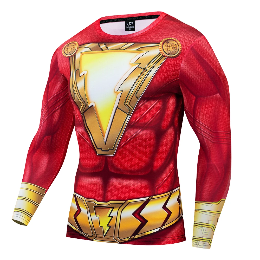

3D Printed T shirts Men Compression Shirt Iron manCosplay Costume Long Sleeve TopsFor Male Avengers 4Endgame Quantum War